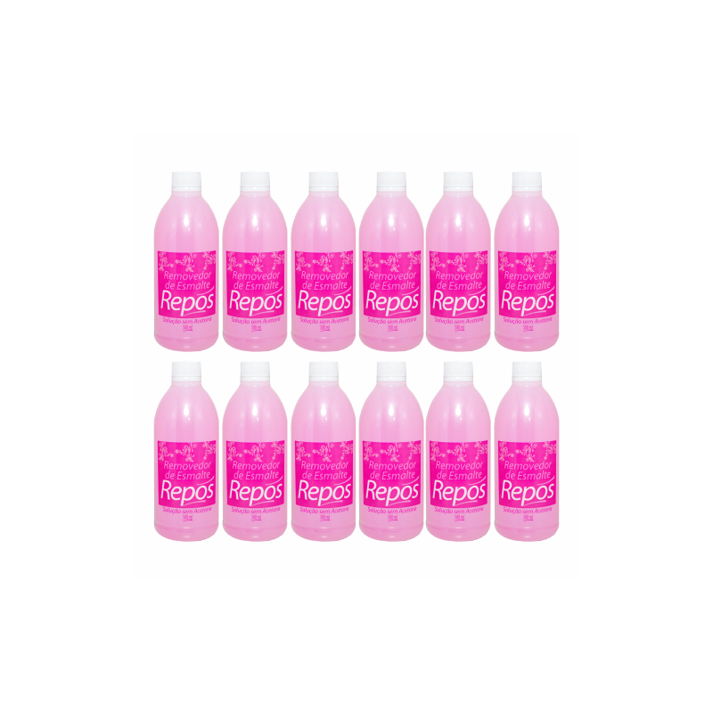 Kit Repos Removedor de Esmalte Sem Acetona 500ml - 12 Unidades
