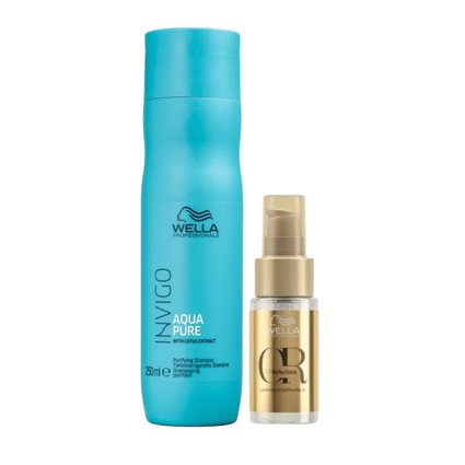 Kit Wella Acqua Pure Shampoo Limpeza Profunda 250ml + Óleo