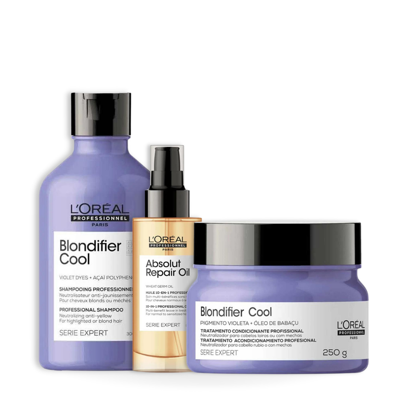 Loreal Blondifier Cool Sh 300ml + Masc 250ml + Oleo 90ml