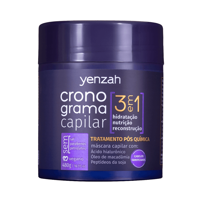 Kit Cronograma Masc Antifrizz + Pós-Química + Cachos |ByLinda