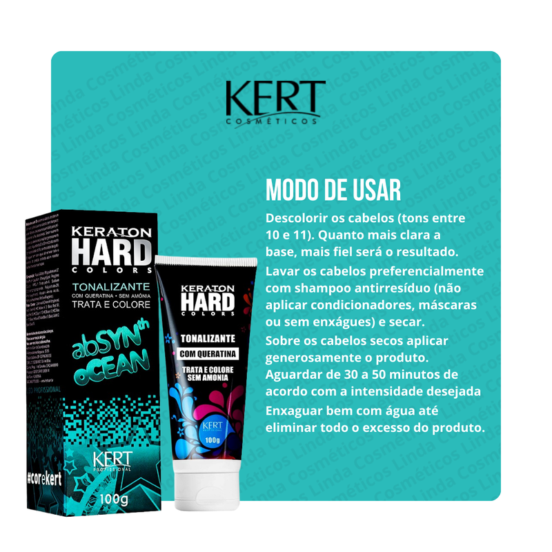 Kit Kert Keraton Hard Color Absyn Ocean 100g - 3 Unidades