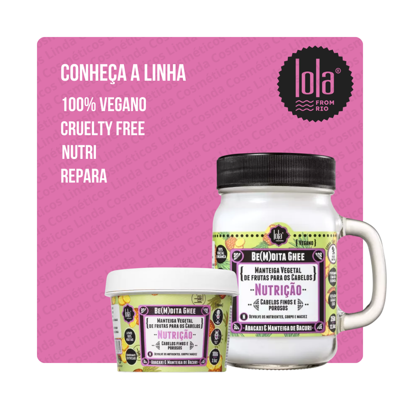 Kit Lola Basicão Shampoo, Condicionador e Bemdita Ghee Cronograma