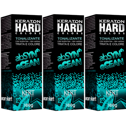 Kit Kert Keraton Hard Color Absyn Ocean 100g - 3 Unidades