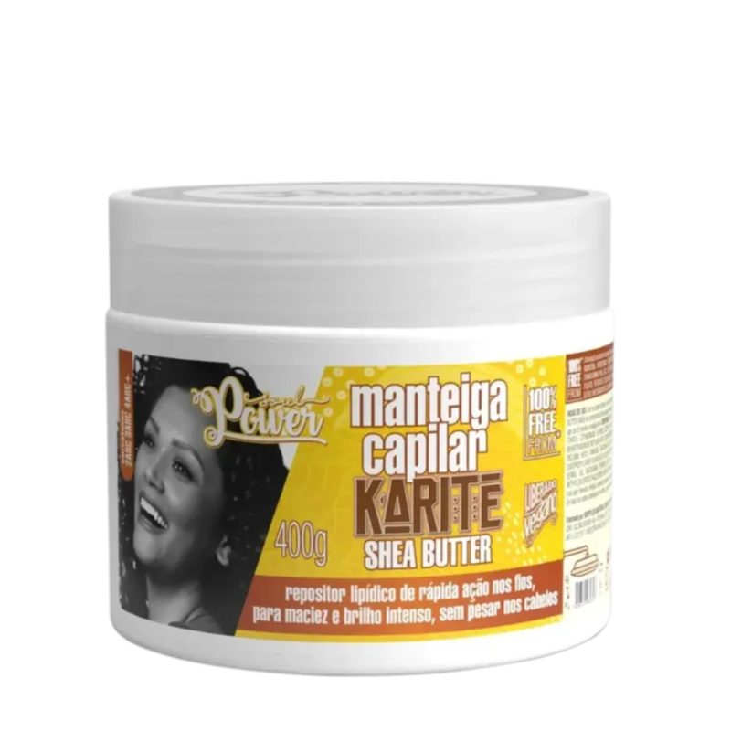 Soul Power Karite Shea Kit Completo + Creme Pentear 800ml + Elixir
