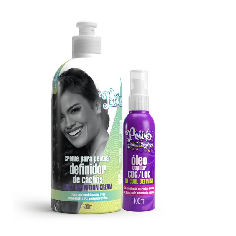 Soul Power Curly Definition Creme p/ Pentear 500ml + Texturizações