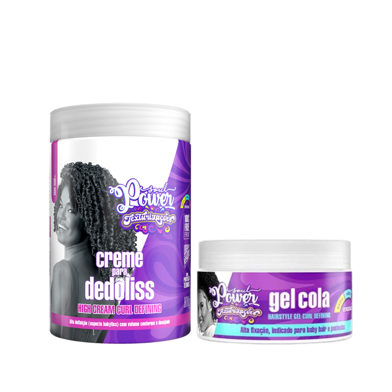 Soul Power Texturizações Curl High Dedoliss 800ml + Gel Cola