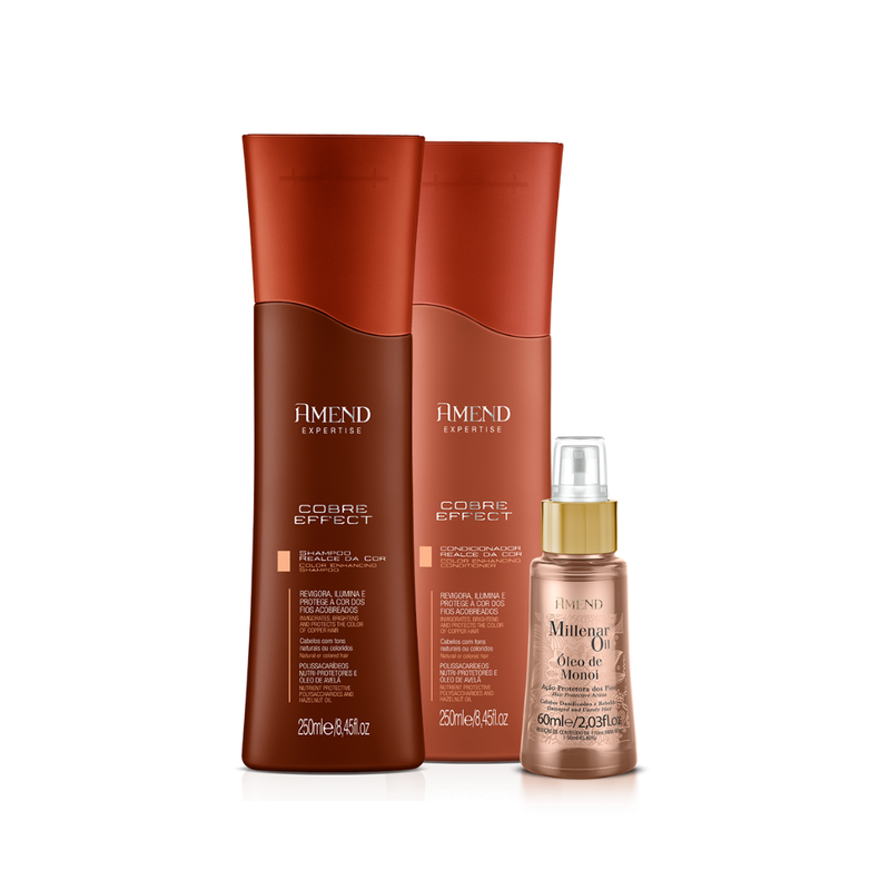 Amend Expertise Cobre Effect Sh 250ml + Cond 250ml + Millenar Oil