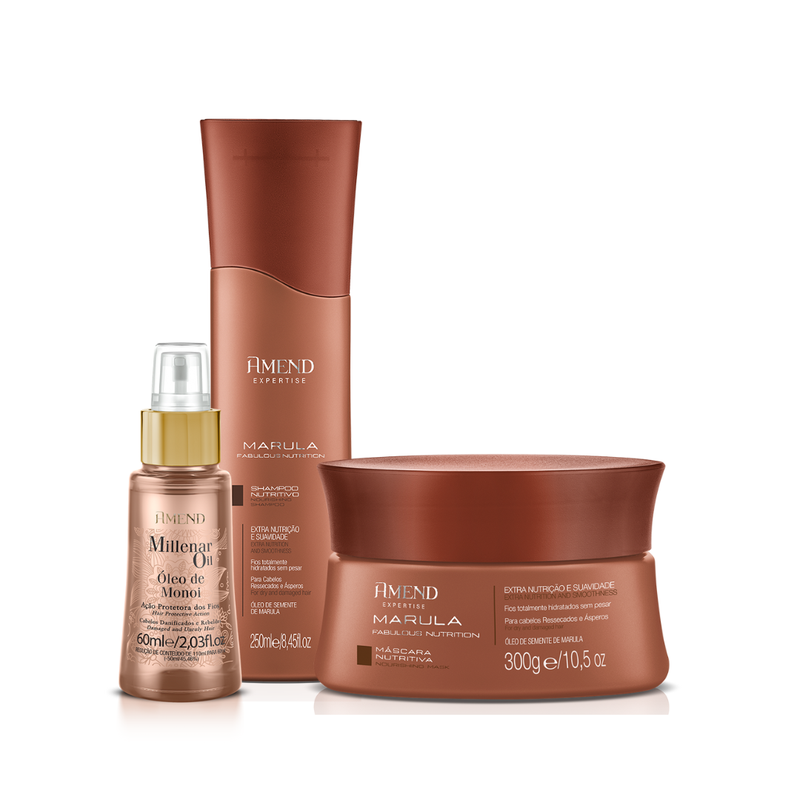 Amend Expertise Marula Fabulous Sh 250ml + Masc 300ml + Millenar
