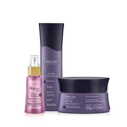 Amend Expertise Pós Progressiva Sh 250ml + Masc 300ml + Millenar