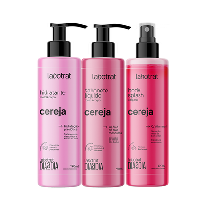 Labotrat Cereja Hidratante + Sabonete + Body Splash