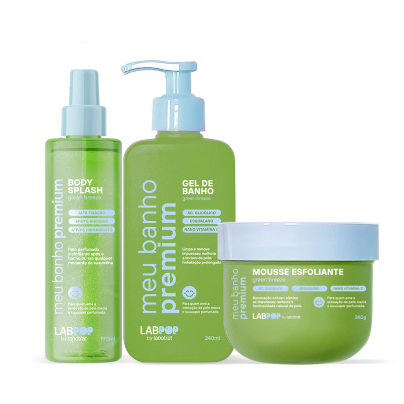 Labotrat LabPOP Green Breeze Esfoliante + Gel de Banho + Body Splash