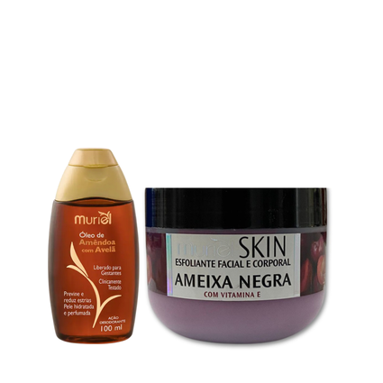 Muriel Óleo Amêndoas com Colágeno 100ml + Esfoliante Amêndoas 250ml