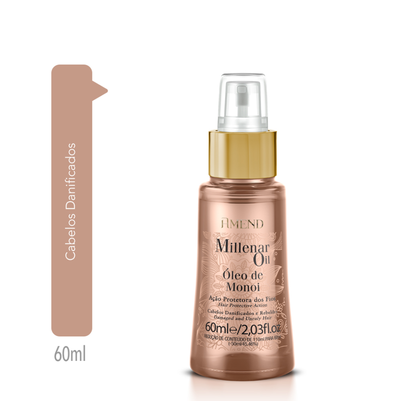 Amend Millenar Oil Óleo de Monoi Nutrição e Antifrizz 60ml | By Linda
