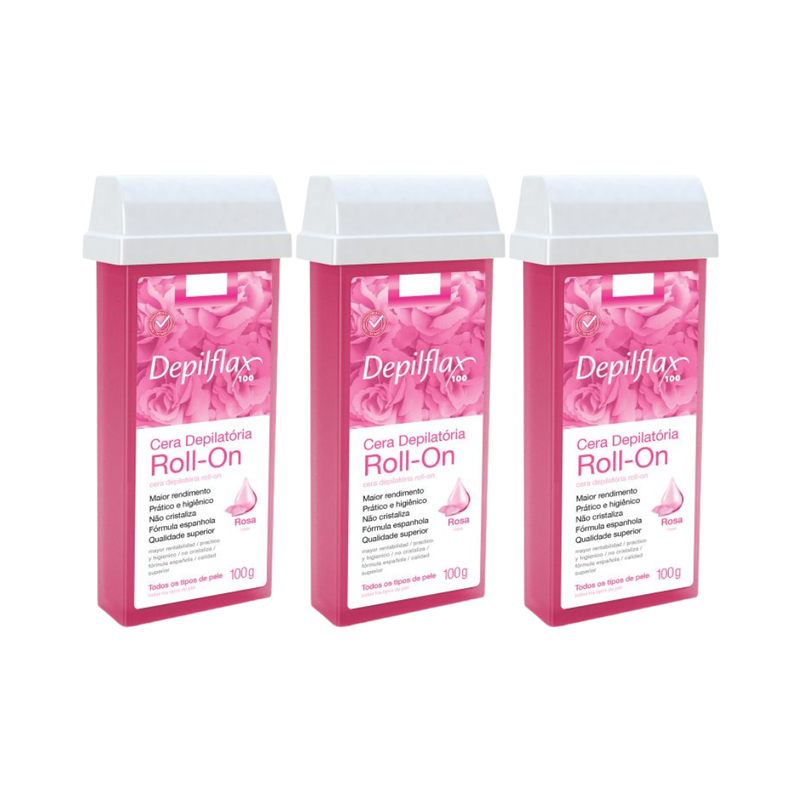 Depilflax Cera Roll-on Refil Rosa 100g Unidades