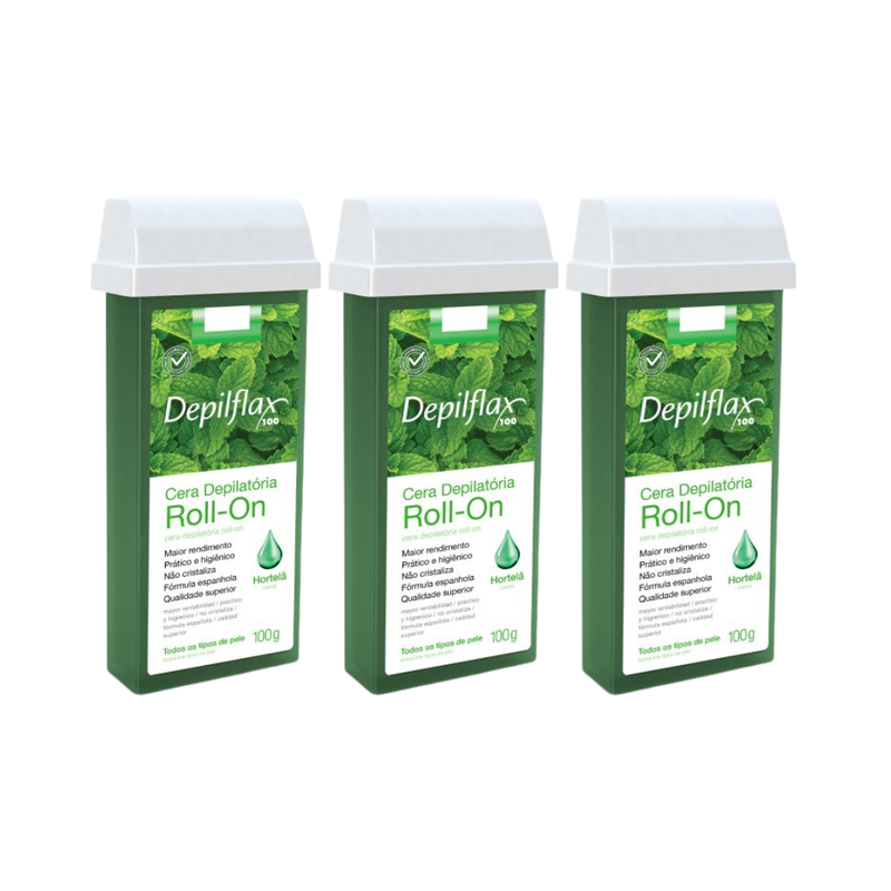 Depilflax Cera Roll-on Refil Hortelã 100g Unidades