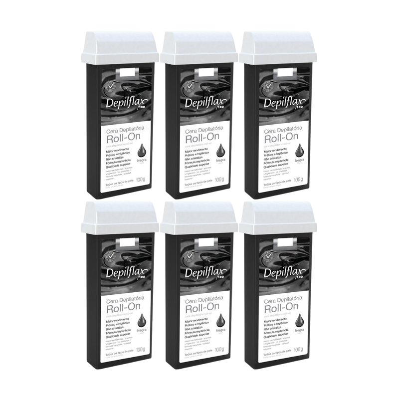 Depilflax Cera Roll-on Refil Negra 100g Unidades