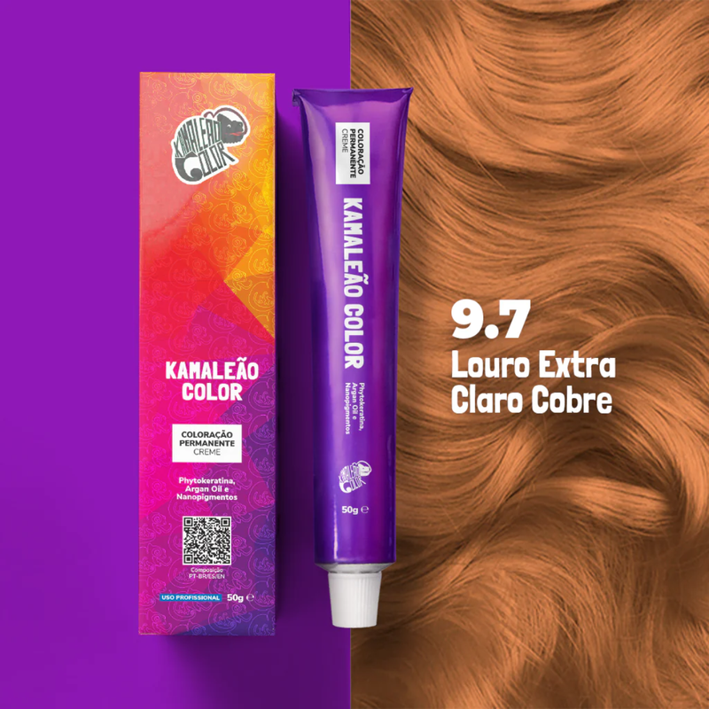 Kamaleão Color 9.7 Louro Extra Claro Cobre 50g