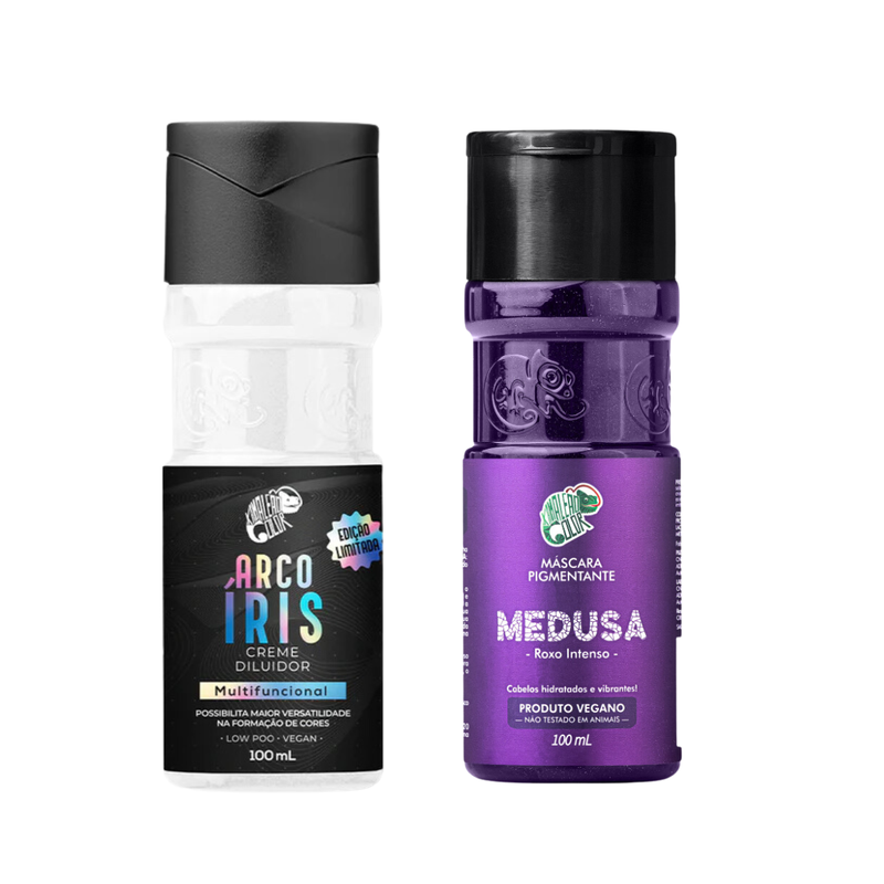 Kamaleão Arco Íris Creme Diluidor 100ml + Medusa 100ml | By Linda
