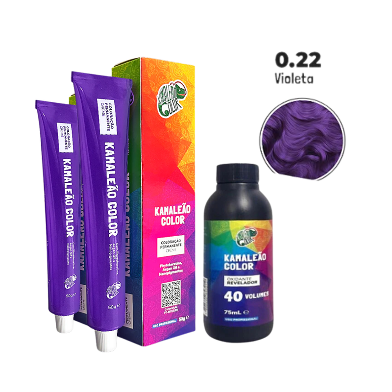 Kamaleão Color OX 40V 75ml + 0.22 Violeta Chow Chow 50g - 2 Uni