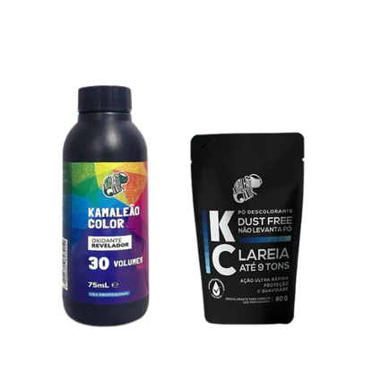 Kamaleão Color OX 30V 75ml + Pó Descolorante 80g | By Linda