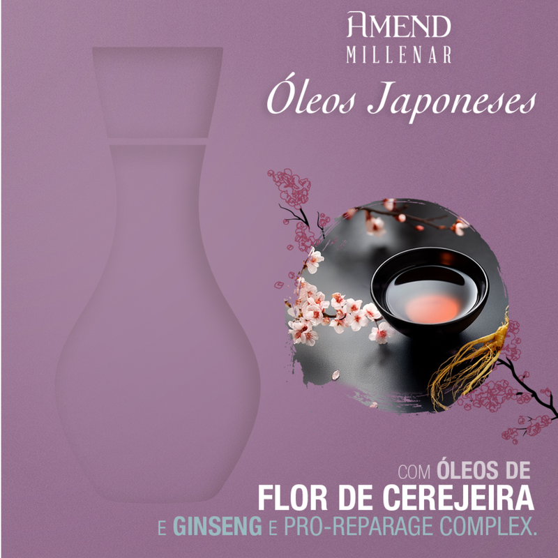 Amend Millenar Óleos Japoneses Máscara de Restauração 300ml | By Linda