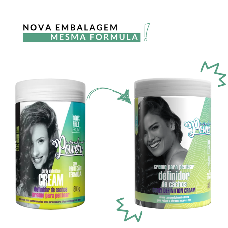 Soul Power Curly Definition Cream Creme para Pentear 800ml