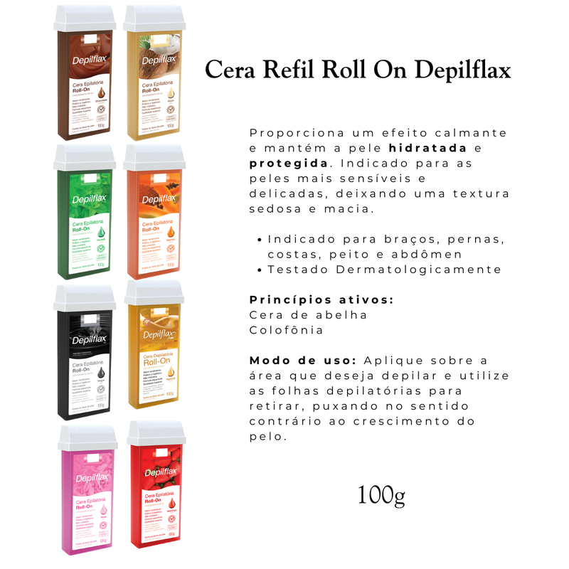 DEPILFLAX Roll-On Blu Per Ceretta 110 G - Confezione Standard