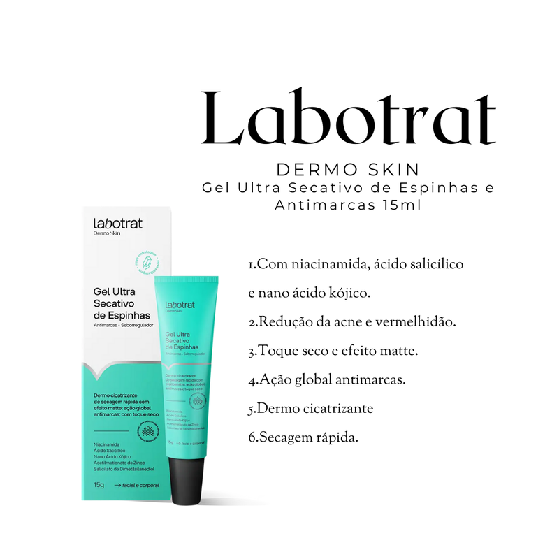 Labotrat Dermo Skin Gel Ultra Secativo de Espinhas e Antimarcas