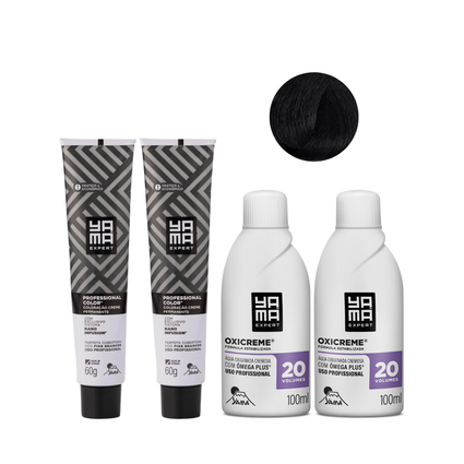 Ymama♥20素子黒2白1 Yamá Color Nano Infusion 1.0 Preto + OX 20V 100ml - 2 Unidades
