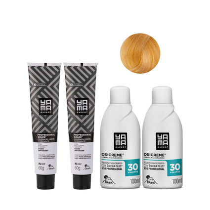 美容液 Eloha yama Yamá Nano Infusion 9.34 Loiro Muito Claro Dourado Acobreado + OX