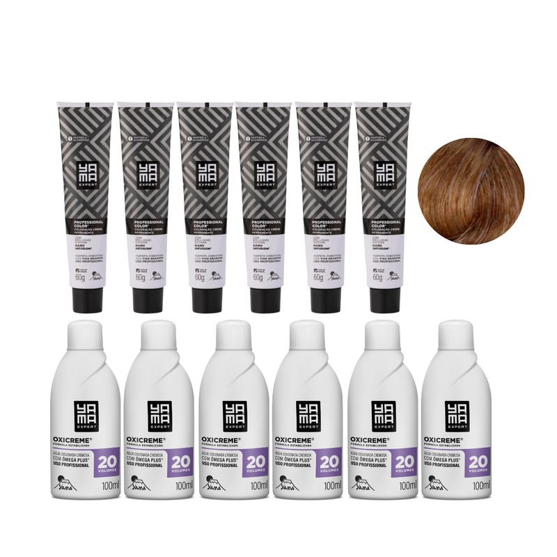 美容液 Eloha yama Yamá Color Nano Infusion 7.1 Loiro Médio Acinzentado + OX 20V