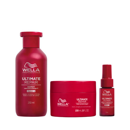 Wella Ultimate Repair Shampoo 250ml + Mascara 150ml + Sérum Night 30ml