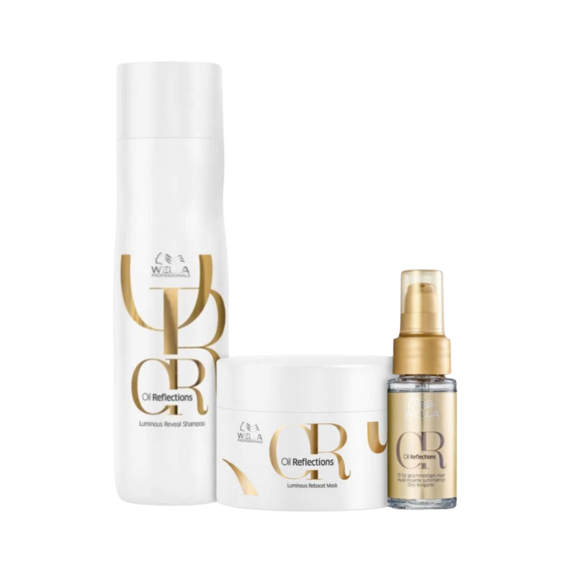 Kit Wella Oil Reflections Shampoo 250ml + Máscara 150ml + Óleo