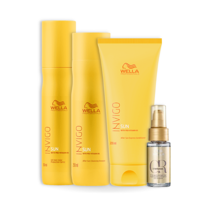 Kit Wella Verão Proteção UVA/UVB Sun Trio + Óleo 30ml