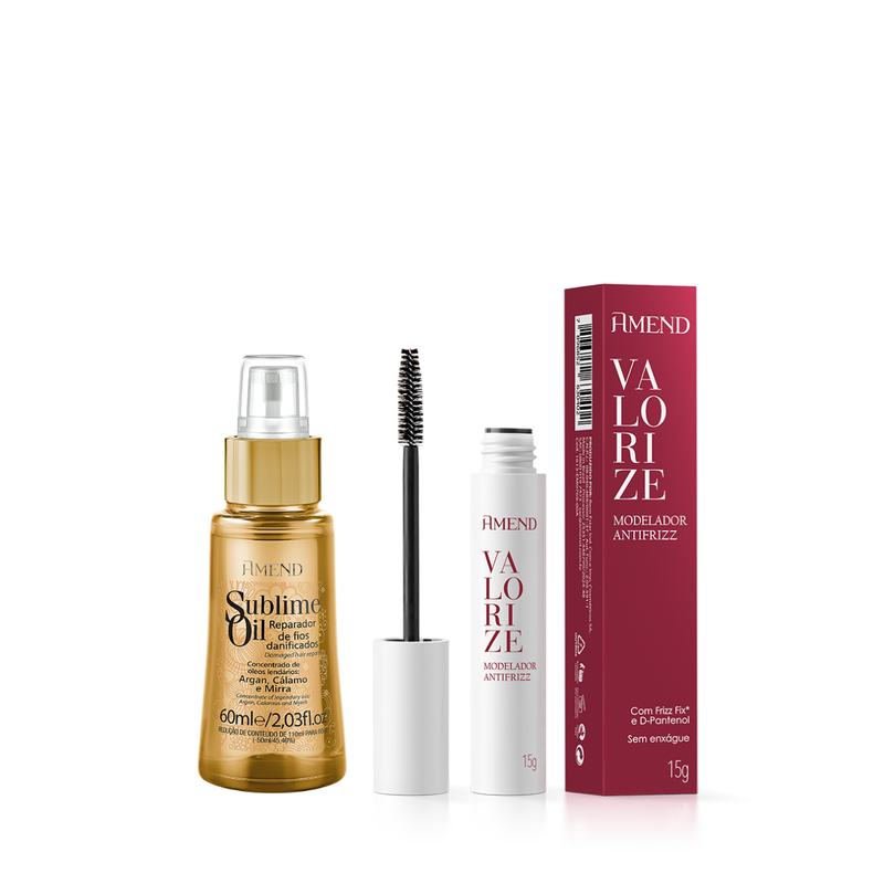 Amend Sublime Oil 60ml + Valorize Modelador Antifrizz 15ml | By Linda