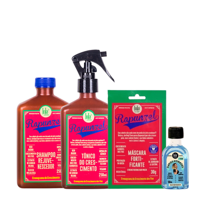 Kit Lola Rapunzel Sh + Spray Milk + Masc Sachê + Tônico + Pinga