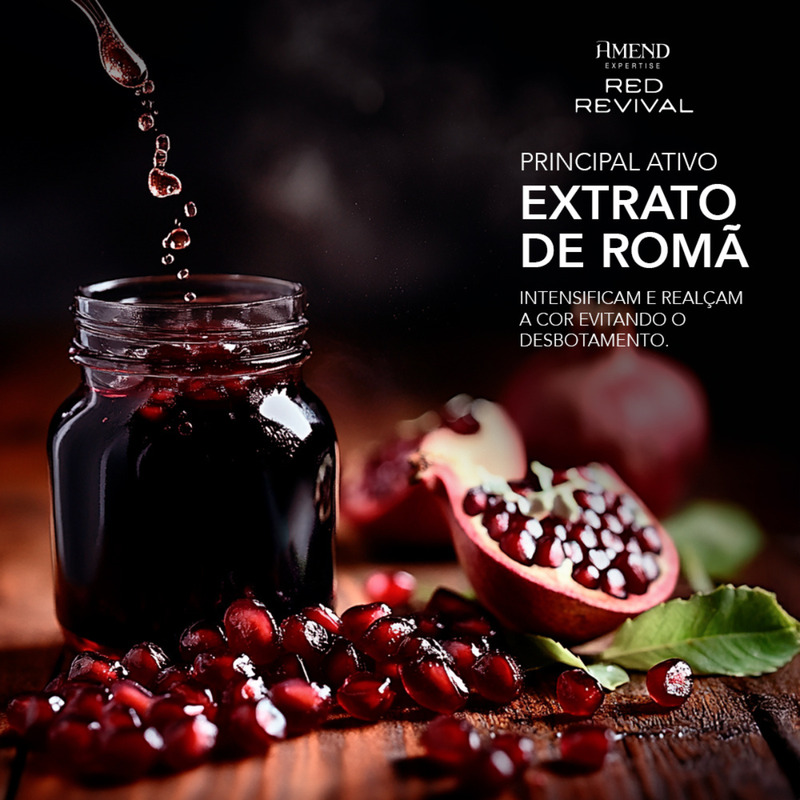 【ペット ア ポルテ】La crème de Fraise リボン付 Amend Expertise Red Revival Máscara Realce da Cor 300ml | By Linda