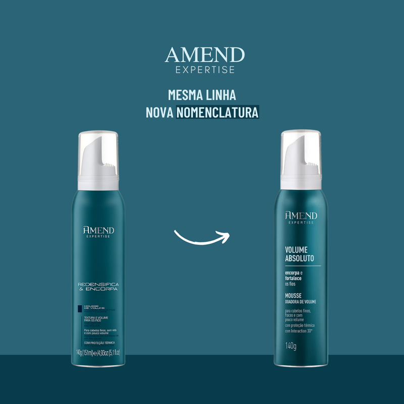 Amend Expertise Volume Absoluto Mousse Fortificante 140ml | By Linda