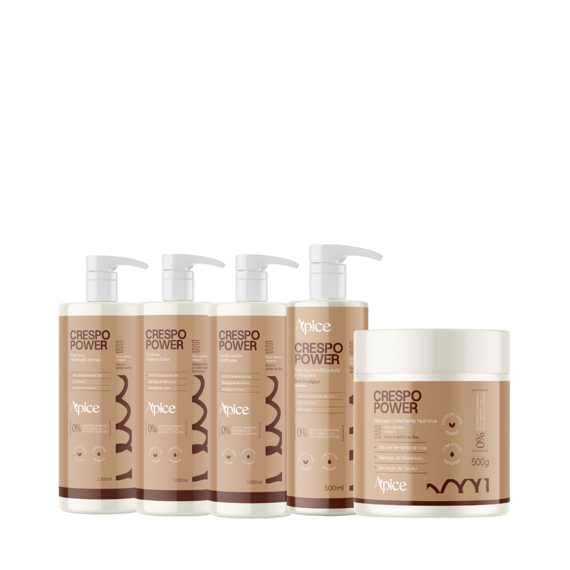Apice Crespo Power Sh 1000ml + Co WaSh 1000ml + Cond Acid 1000ml +